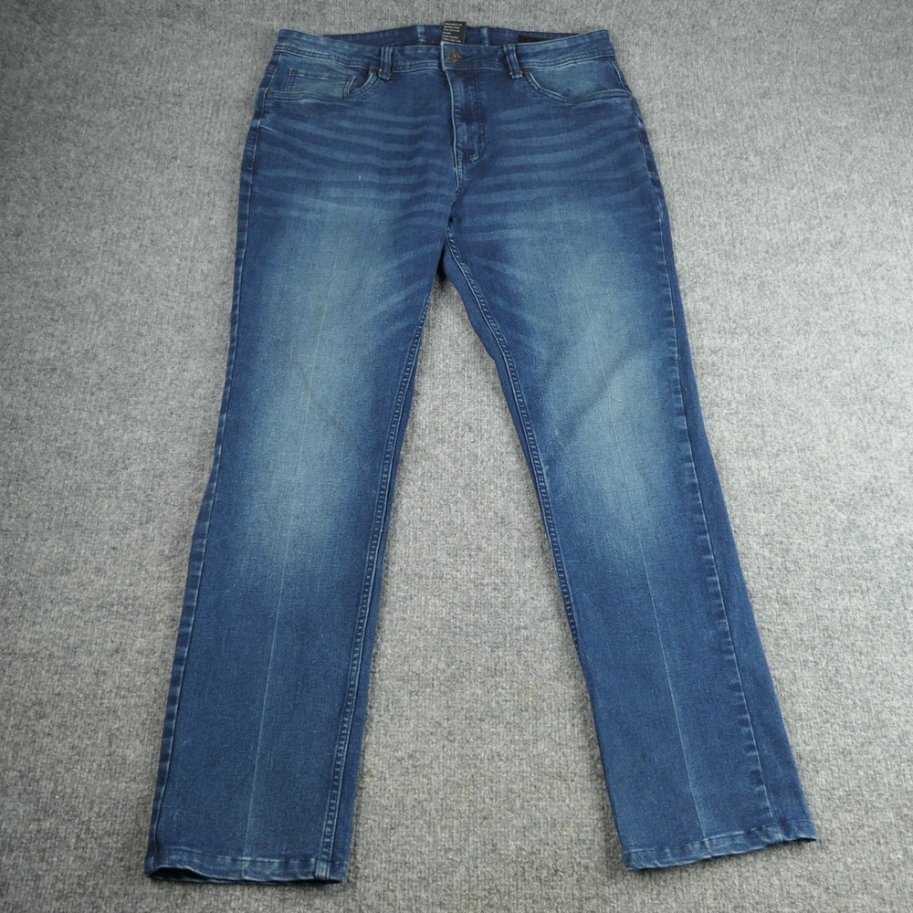 The Perfect Jean NYC Jeans Mens 36x32 Slim Thick Blue Denim Stretch Casual Work